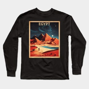 Egypt Vintage Poster Travel Tourism Long Sleeve T-Shirt